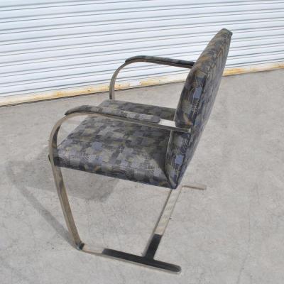 Ludwig Mies Van Der Rohe 1 Stainless Steel Flat Bar Mies Van Der Rohe Brno Chair for Knoll