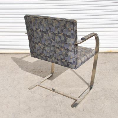 Ludwig Mies Van Der Rohe 1 Stainless Steel Flat Bar Mies Van Der Rohe Brno Chair for Knoll