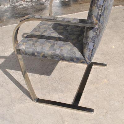 Ludwig Mies Van Der Rohe 1 Stainless Steel Flat Bar Mies Van Der Rohe Brno Chair for Knoll