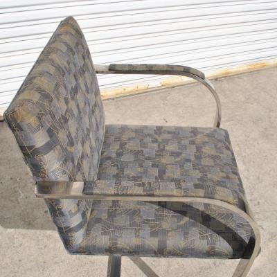 Ludwig Mies Van Der Rohe 1 Stainless Steel Flat Bar Mies Van Der Rohe Brno Chair for Knoll