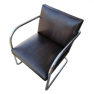 Ludwig Mies Van Der Rohe 1 Thonet Mies van der Rohe Brno Chair With Embossed Leather