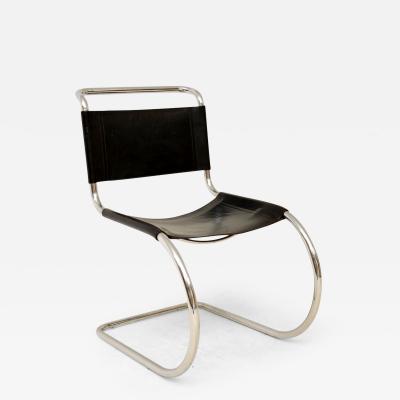 Ludwig Mies Van Der Rohe 1950s Leather Steel Mies Van Der Rohe MR10 Chair