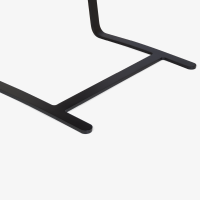 Ludwig Mies Van Der Rohe Brno Flat Bar Chairs in Rust Velvet Obsidian Matte Frame