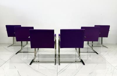 Ludwig Mies Van Der Rohe Knoll BRNO Flat Bar Armchairs by Mies van der Rohe Set of 6