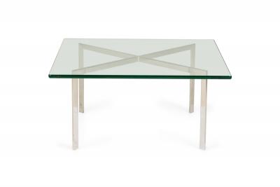 Ludwig Mies Van Der Rohe Knoll Barcelona American Mid Century Chrome X coffee Table