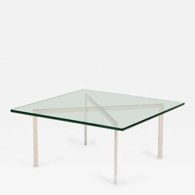 Ludwig Mies Van Der Rohe Knoll Barcelona American Mid Century Chrome X coffee Table