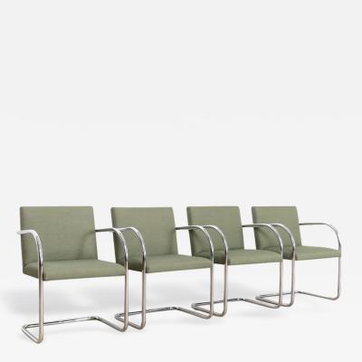 Ludwig Mies Van Der Rohe MIES VAN DER ROHE BAUHAUS GREEN BRNO TUBULAR CANTILEVER DINING CHAIRS