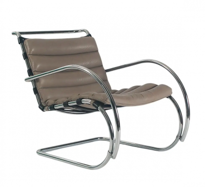 Ludwig Mies Van Der Rohe Mid Century Modern Mr Lounge Chairs in Leather by Mies Van Der Rohe for Stendig