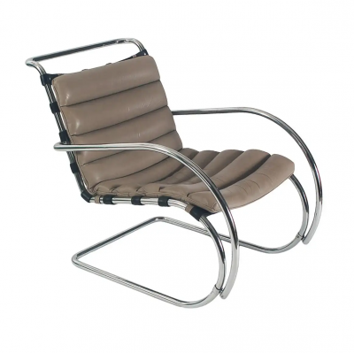 Ludwig Mies Van Der Rohe Mid Century Modern Mr Lounge Chairs in Leather by Mies Van Der Rohe for Stendig