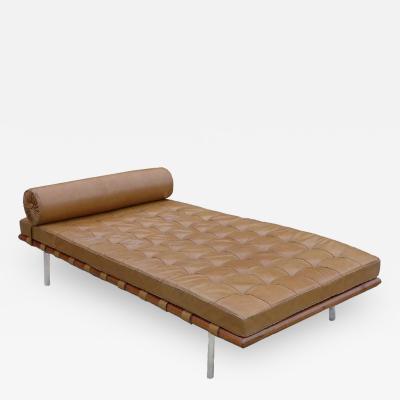 Ludwig Mies Van Der Rohe Mies Van Der Rohe Knoll Tan Leather Rosewood Barcelona Daybed