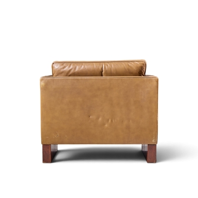 Ludwig Mies Van Der Rohe Mies Van Der Rohe for Knoll Mid Century Walnut and Leather Lounge Chair