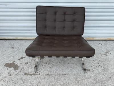 Ludwig Mies Van Der Rohe Mies van der Rohe Style Leather Barcelona Chair