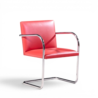 Ludwig Mies Van Der Rohe Mies van der Rohe for Knoll BRNO Cantilever Chrome Dining Chairs Set of 16
