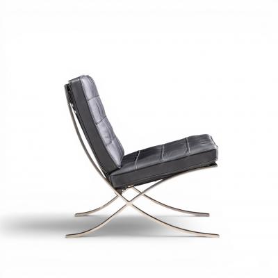 Ludwig Mies Van Der Rohe Mies van der Rohe for Knoll Mid Century Barcelona Chairs Pair