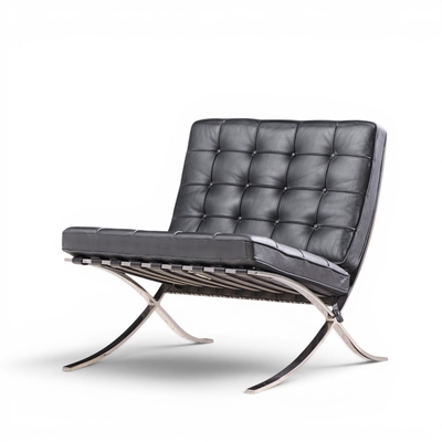 Ludwig Mies Van Der Rohe Mies van der Rohe for Knoll Mid Century Barcelona Chairs Pair