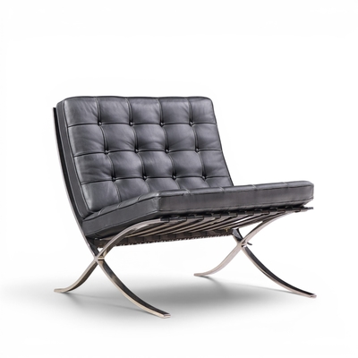 Ludwig Mies Van Der Rohe Mies van der Rohe for Knoll Mid Century Barcelona Chairs Pair