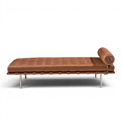 Ludwig Mies Van Der Rohe Mies van der Rohe for Knoll Mid Century Barcelona Daybed Chaise