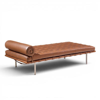 Ludwig Mies Van Der Rohe Mies van der Rohe for Knoll Mid Century Barcelona Daybed Chaise