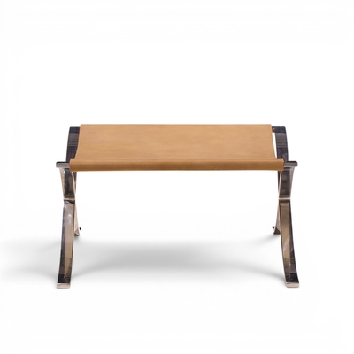 Ludwig Mies Van Der Rohe Mies van der Rohe for Knoll Mid Century Barcelona Stool with Cowhide Sling