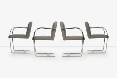 Ludwig Mies Van Der Rohe Mies van der Rohe for Knoll set of Four Bruno Chairs
