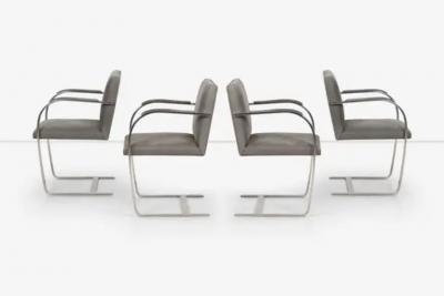 Ludwig Mies Van Der Rohe Mies van der Rohe for Knoll set of Four Bruno Chairs