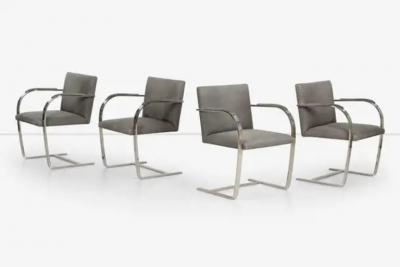 Ludwig Mies Van Der Rohe Mies van der Rohe for Knoll set of Four Bruno Chairs