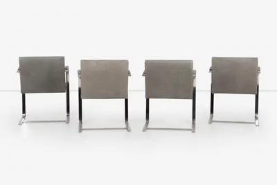 Ludwig Mies Van Der Rohe Mies van der Rohe for Knoll set of Four Bruno Chairs