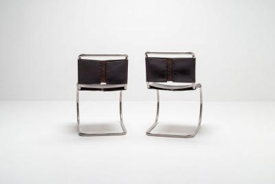 Ludwig Mies Van Der Rohe Pair of Ludwig Mies van der Rohe for Knoll MR10 Chairs 1970 c 