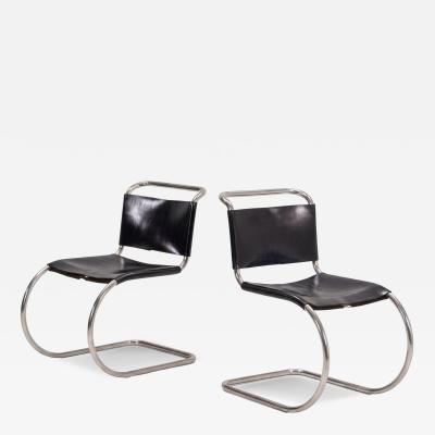 Ludwig Mies Van Der Rohe Pair of Ludwig Mies van der Rohe for Knoll MR10 Chairs 1970 c 