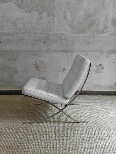 Ludwig Mies Van Der Rohe Pair of MR90 Barcelona chairs by Mies Van Der Rohe for Alivar