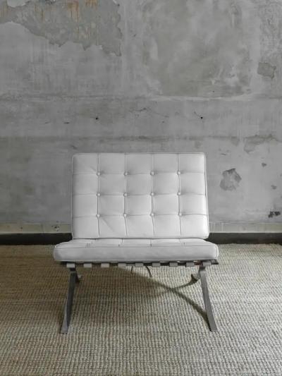 Ludwig Mies Van Der Rohe Pair of MR90 Barcelona chairs by Mies Van Der Rohe for Alivar
