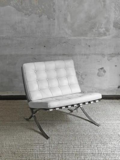 Ludwig Mies Van Der Rohe Pair of MR90 Barcelona chairs by Mies Van Der Rohe for Alivar