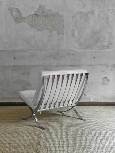Ludwig Mies Van Der Rohe Pair of MR90 Barcelona chairs by Mies Van Der Rohe for Alivar