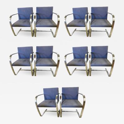 Ludwig Mies Van Der Rohe Rare Set of Ten Mies van der Rohe Dining Chairs for Knoll