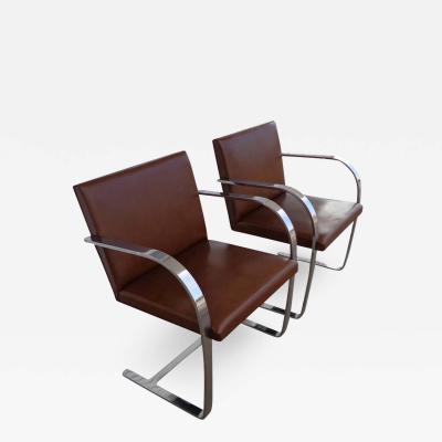 Ludwig Mies Van Der Rohe Set of 2 Knoll Mies Van Der Rohe Brno Flat Bar Chairs