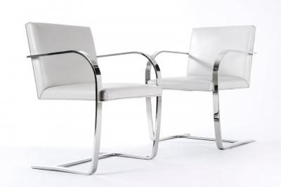 Ludwig Mies Van Der Rohe Set of 2 Ludwig Mies van der Rohe Brno Chairs for Knoll 