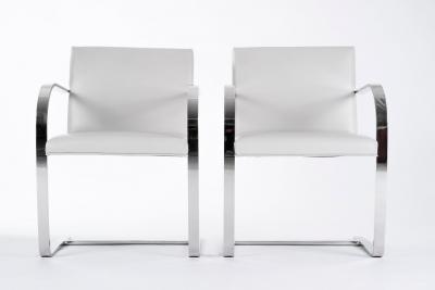 Ludwig Mies Van Der Rohe Set of 2 Ludwig Mies van der Rohe Brno Chairs for Knoll 