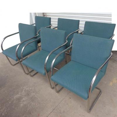 Ludwig Mies Van Der Rohe Set of 6 Brueton Brno Chairs