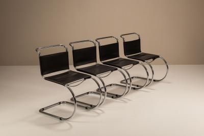 Ludwig Mies Van Der Rohe Set of Four Early Edition MR10 Cantilever Chairs by Mies van der Rohe Germany
