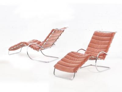 Ludwig Mies van der Rohe MR Adjustable Chaise Knoll 1980