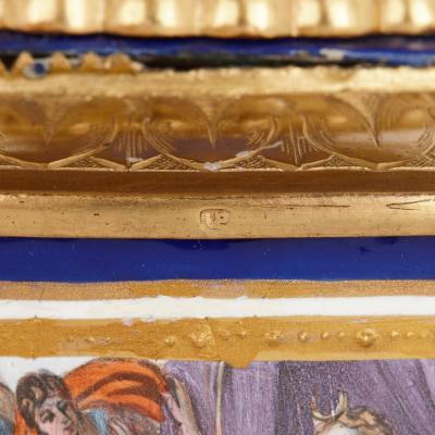 Ludwig Politzer Austrian enamel and silver gilt clock by Ludwig Politzer