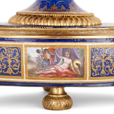 Ludwig Politzer Austrian enamel and silver gilt clock by Ludwig Politzer