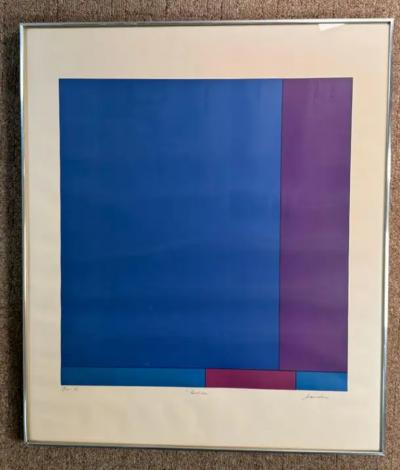 Ludwig R Sander Dolder Blue by Ludwig Sander MCM serigraph