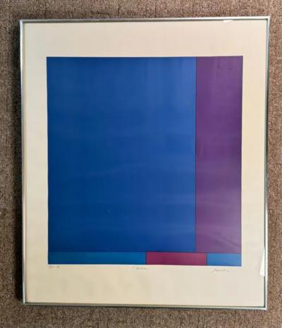 Ludwig R Sander Dolder Blue by Ludwig Sander MCM serigraph