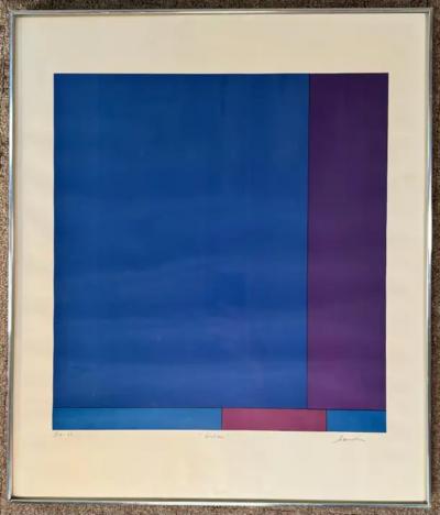 Ludwig R Sander Dolder Blue by Ludwig Sander MCM serigraph