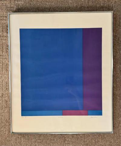 Ludwig R Sander Dolder Blue by Ludwig Sander MCM serigraph