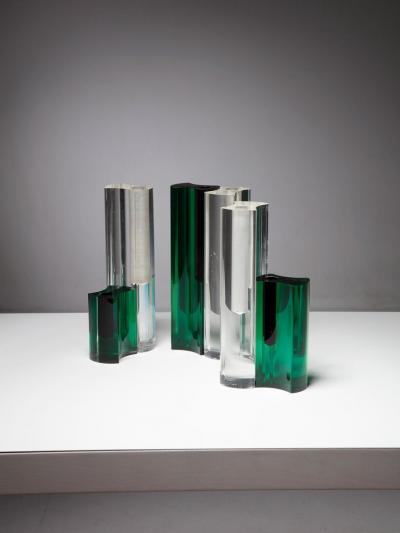 Luiggi Massoni Set of Six Vases by Luigi Massoni for Guzzini