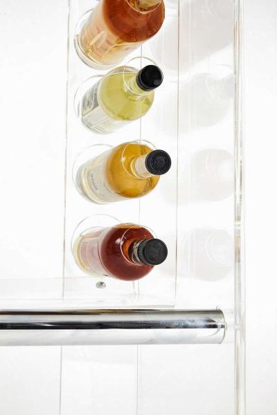 Luigi Bardini Illuminating Lucite Bar Designed by Luigi Bardini with Ensuite Bar Stools