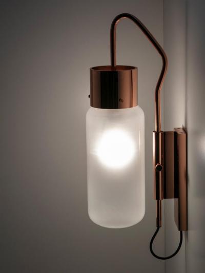 Luigi Caccia Dominioni Bidone Copper Wall Lamp by Caccia Dominioni for Azucena