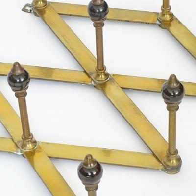 Luigi Caccia Dominioni Luigi Caccia Dominioni Adjustable Brass Coat Rack for Azucena Italy 1950s